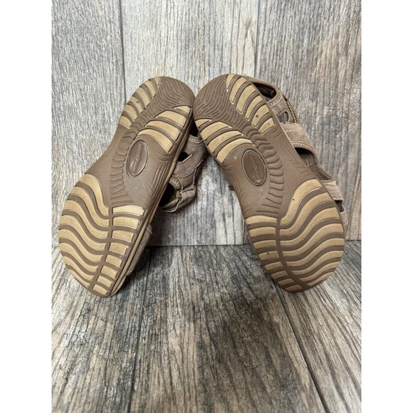 Earth Origins Leather Upper Sedona Brown Hoop and Loop Sandals Women's Size 7 - Picture 9 of 10